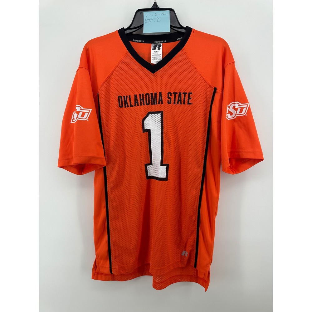 Russell Athletic Oklahoma State Cowboys Football Jersey Orange Mens Small #1
